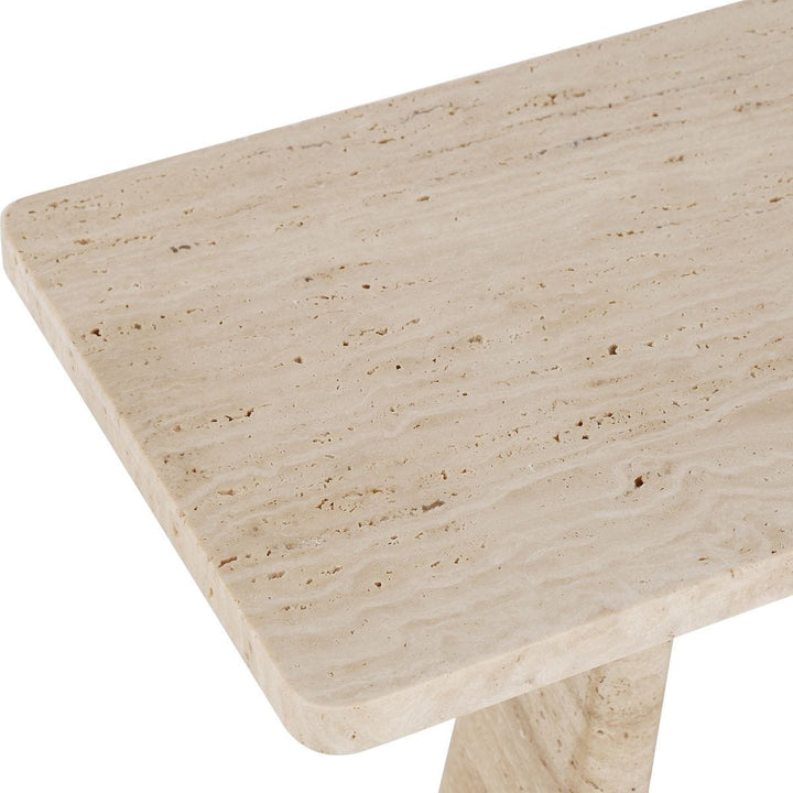 About Turn Side Table - Travertine