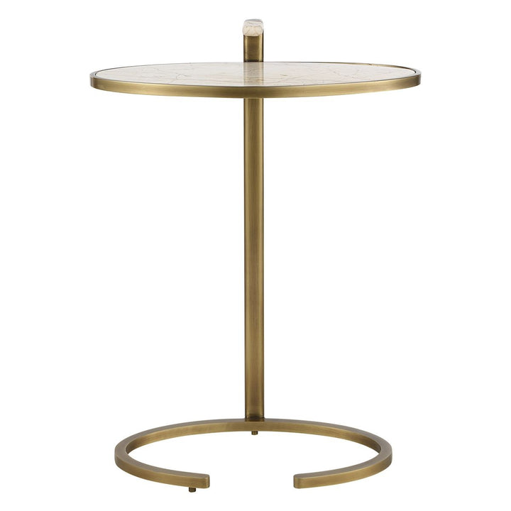 Marbled Pull Up Accent Table