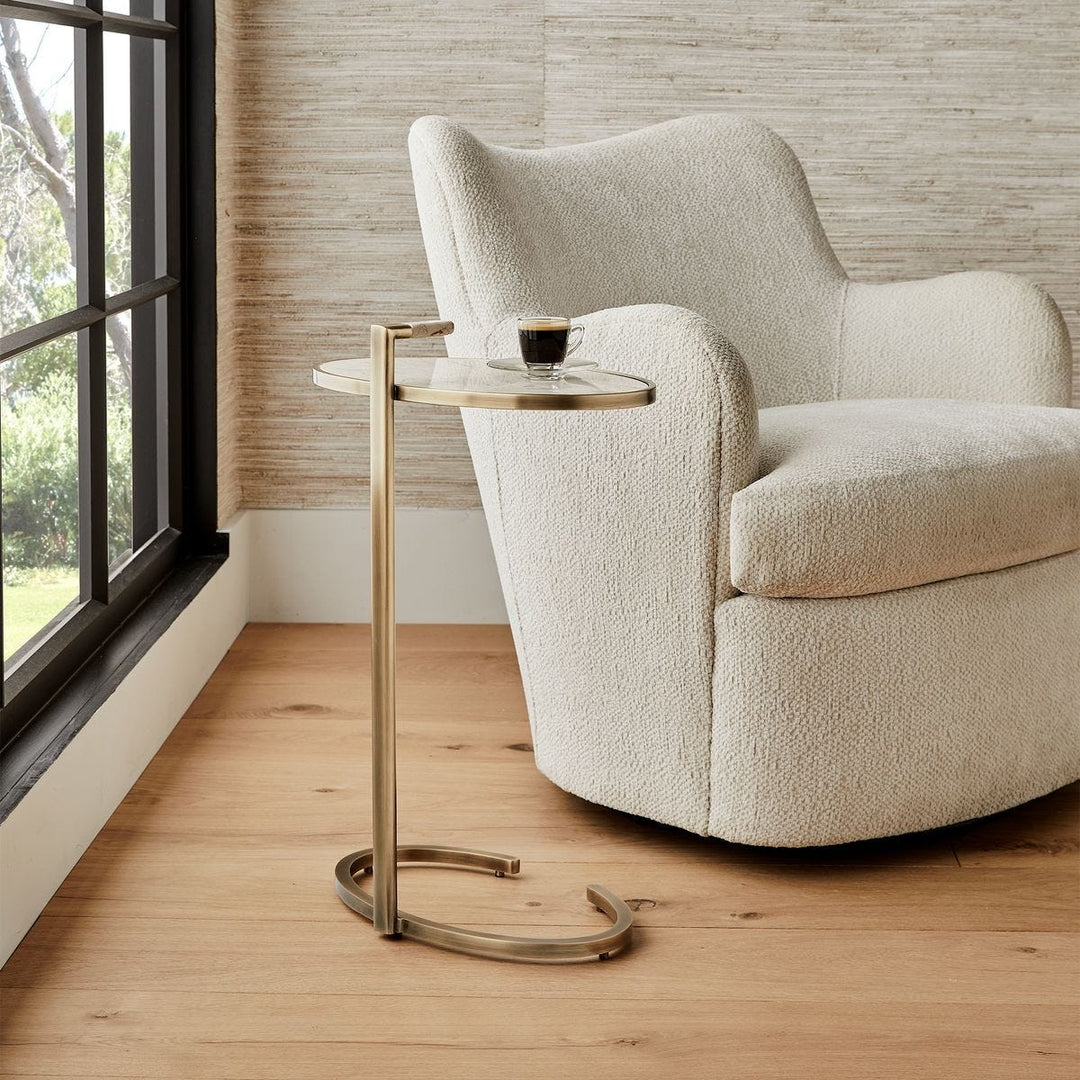Marbled Pull Up Accent Table