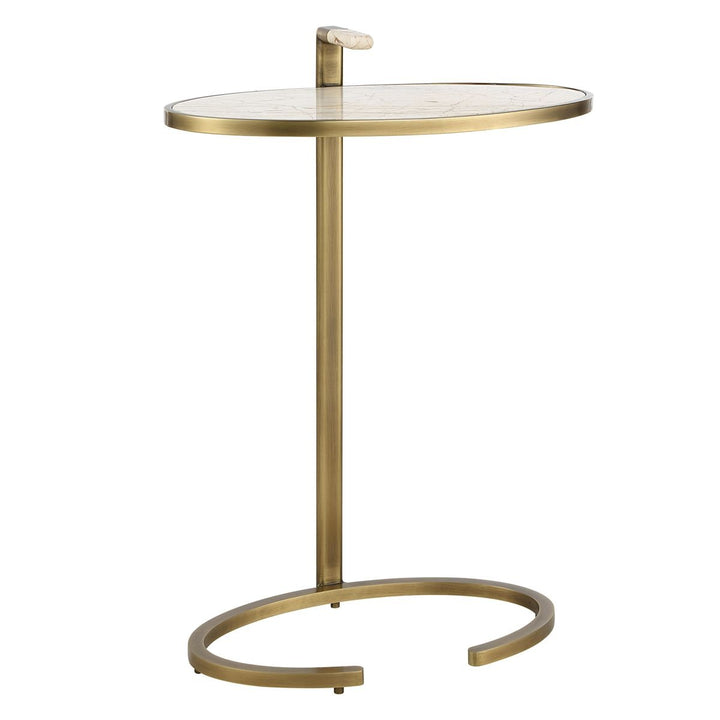 Marbled Pull Up Accent Table
