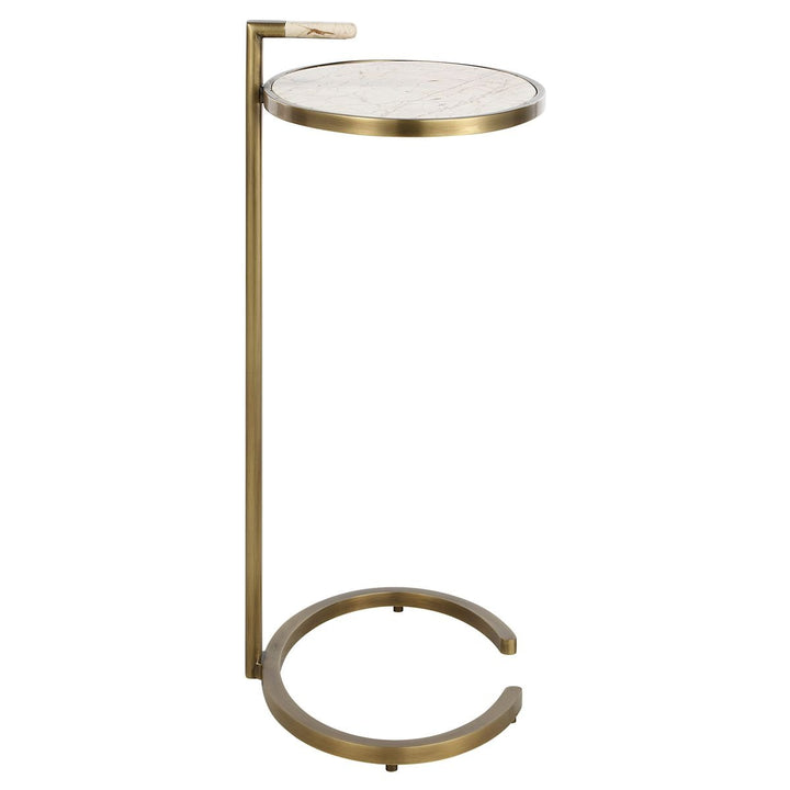 Marbled Pull Up Accent Table