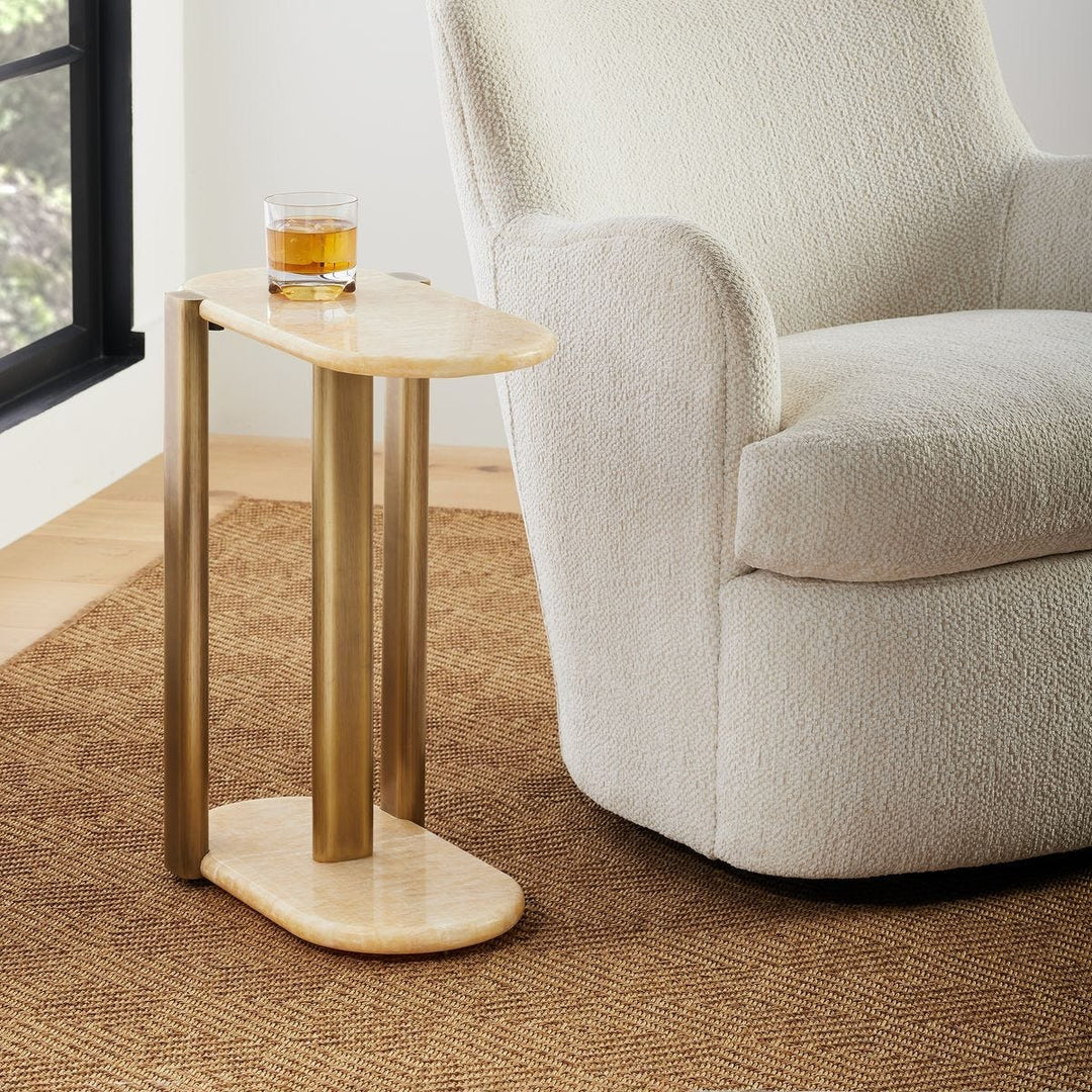 Rounded Cantilever Accent Table