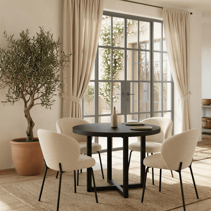Iris 2 - 4 Seater Round Dining Table - Wenge