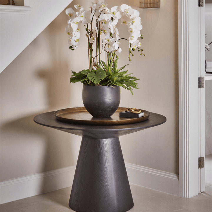 Lotus 4 Seater Round Dining Table - Wenge