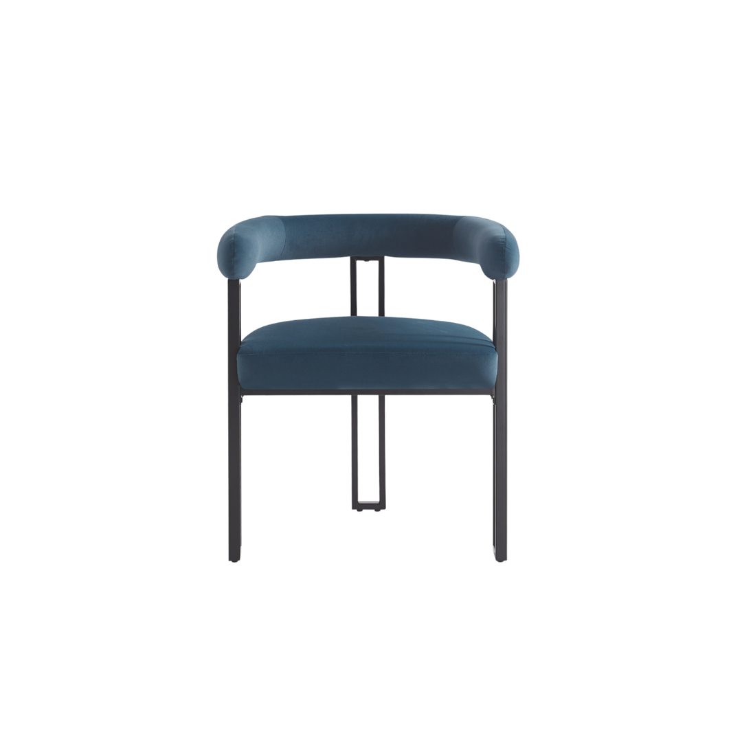 Bloom Set of 2 Dining Chairs (Crib 5) - Blue Velvet