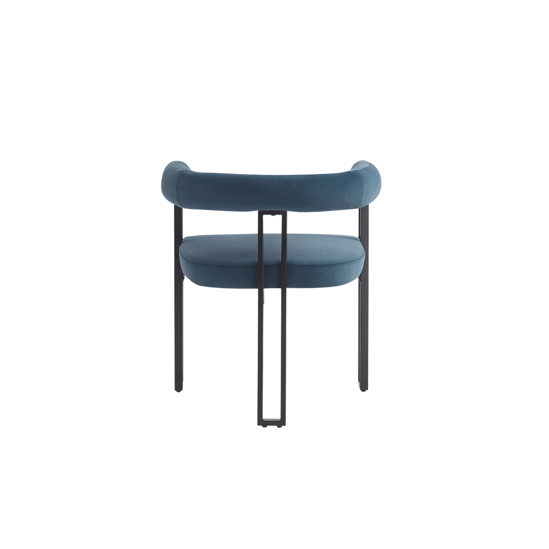Bloom Set of 2 Dining Chairs (Crib 5) - Blue Velvet