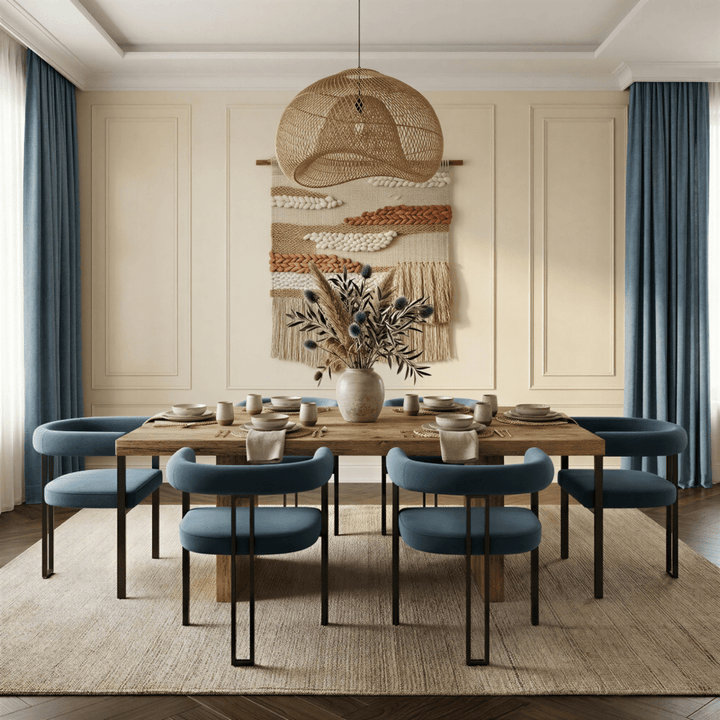 Bloom Set of 2 Dining Chairs (Crib 5) - Blue Velvet