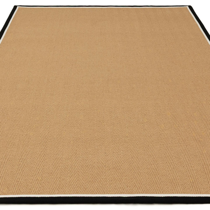 Bordo Rug - Herringbone Charcoal Cream