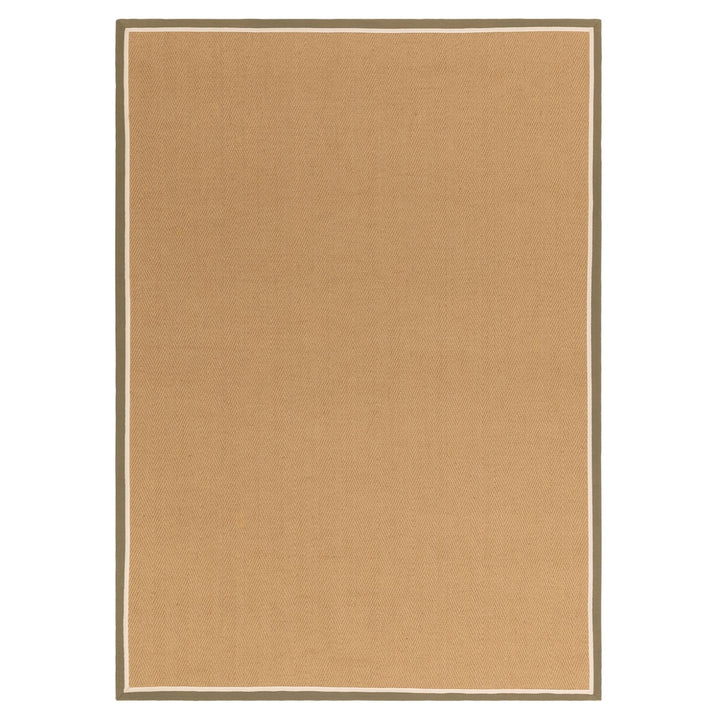 Bordo Rug - Herringbone Khaki Cream