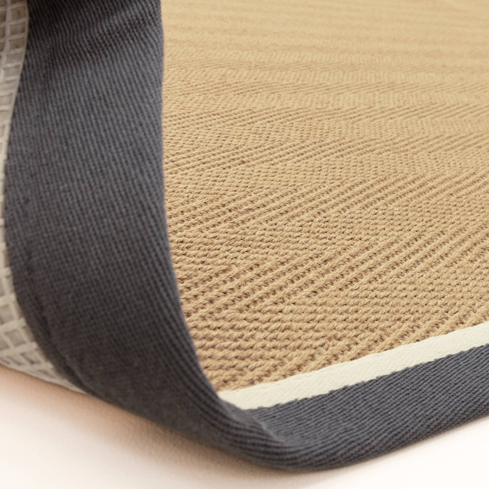 Bordo Rug - Herringbone Slate Cream