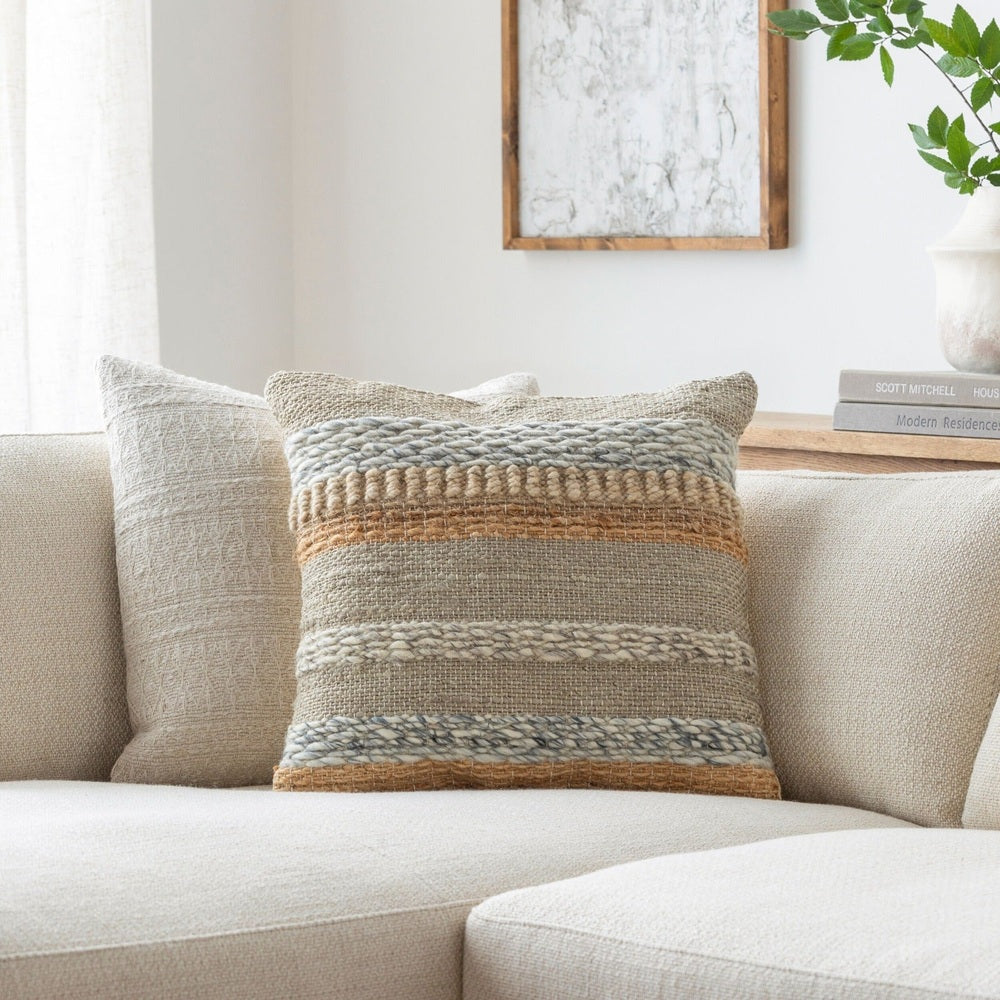Boundary Woven Cushion 51x51cm - Beige Keiichi 2