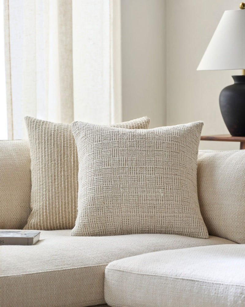Bentonville Woven Cushion 51x51cm - Cream Keiichi 2