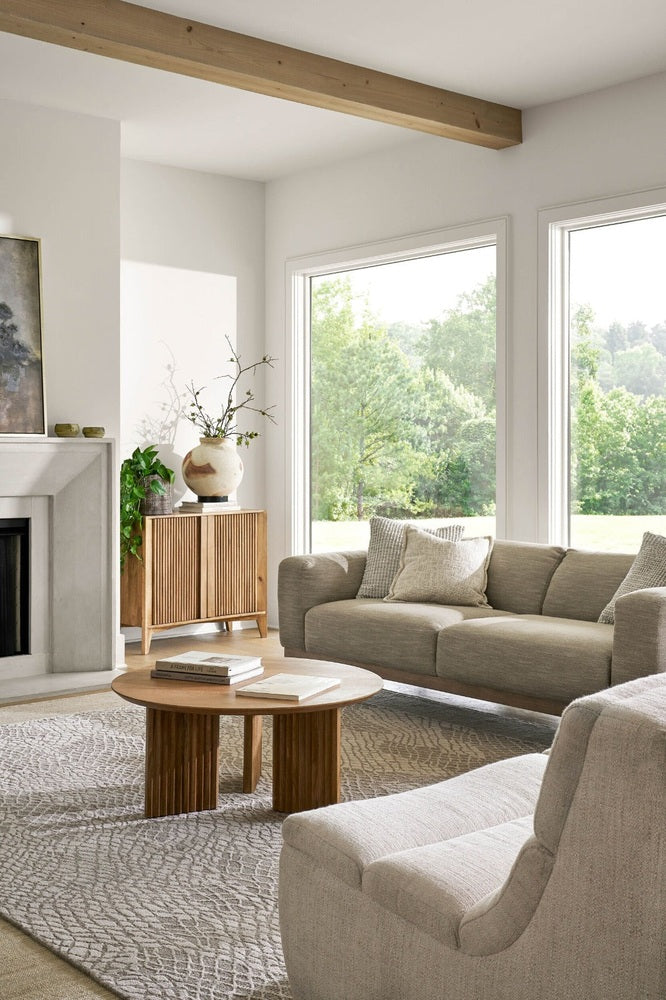 Bowen Woven Cushion 51x51cm - Cream Keiichi 2