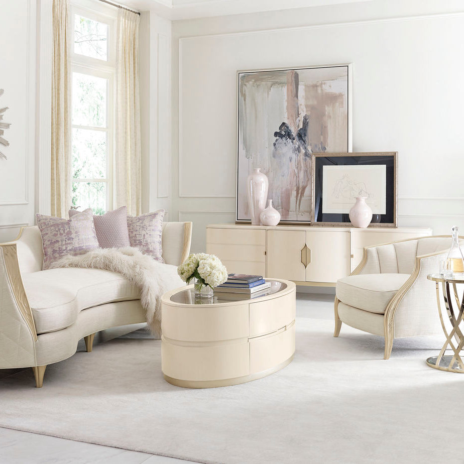 Adela Oval Coffee Table Caracole 2