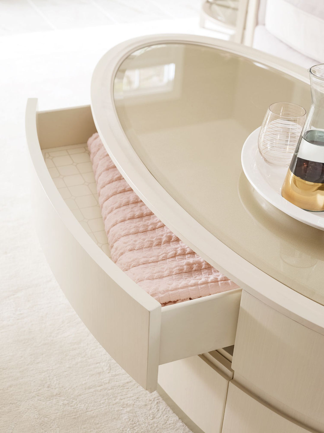 Adela Oval Coffee Table Caracole 5
