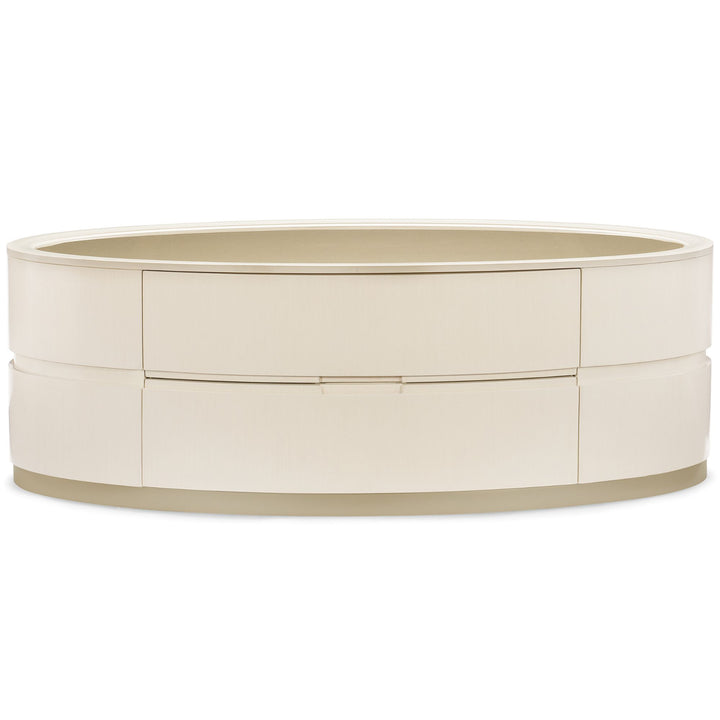 Adela Oval Coffee Table Caracole 1