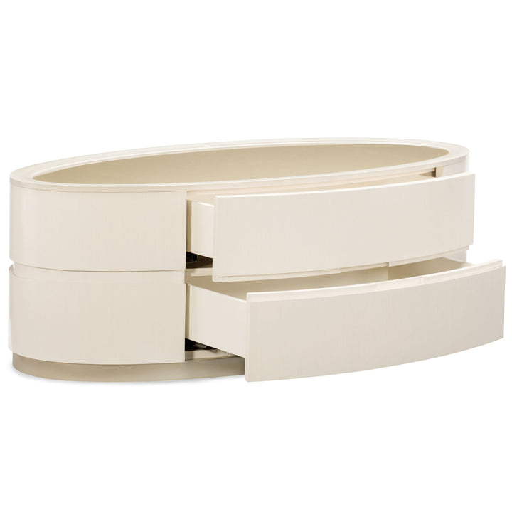 Adela Oval Coffee Table Caracole 6