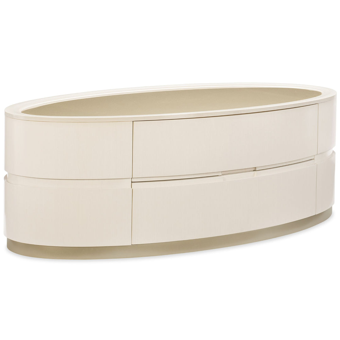 Adela Oval Coffee Table Caracole 4