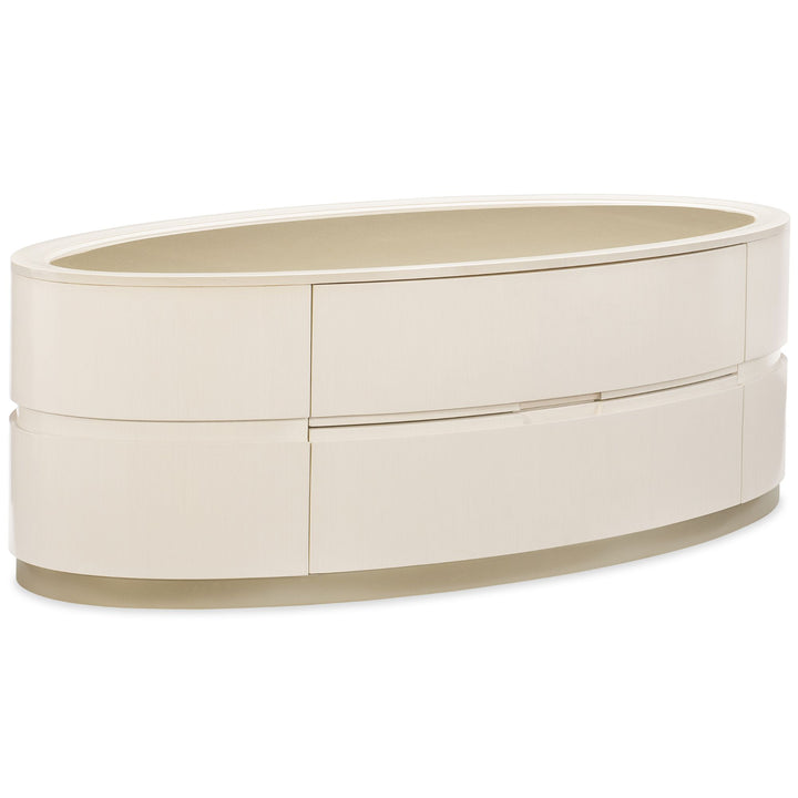 Adela Oval Coffee Table Caracole 4