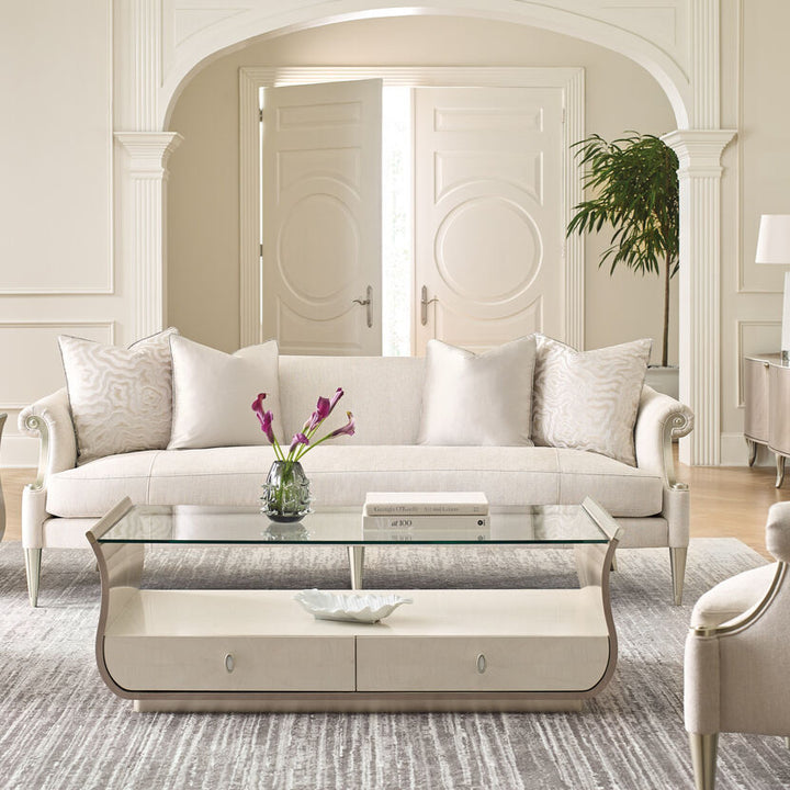 Lillian Rectangle Coffee Table Caracole 2