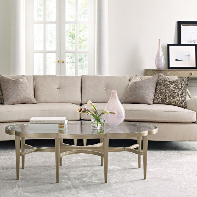 Lillian Oval Coffee Table Caracole 3