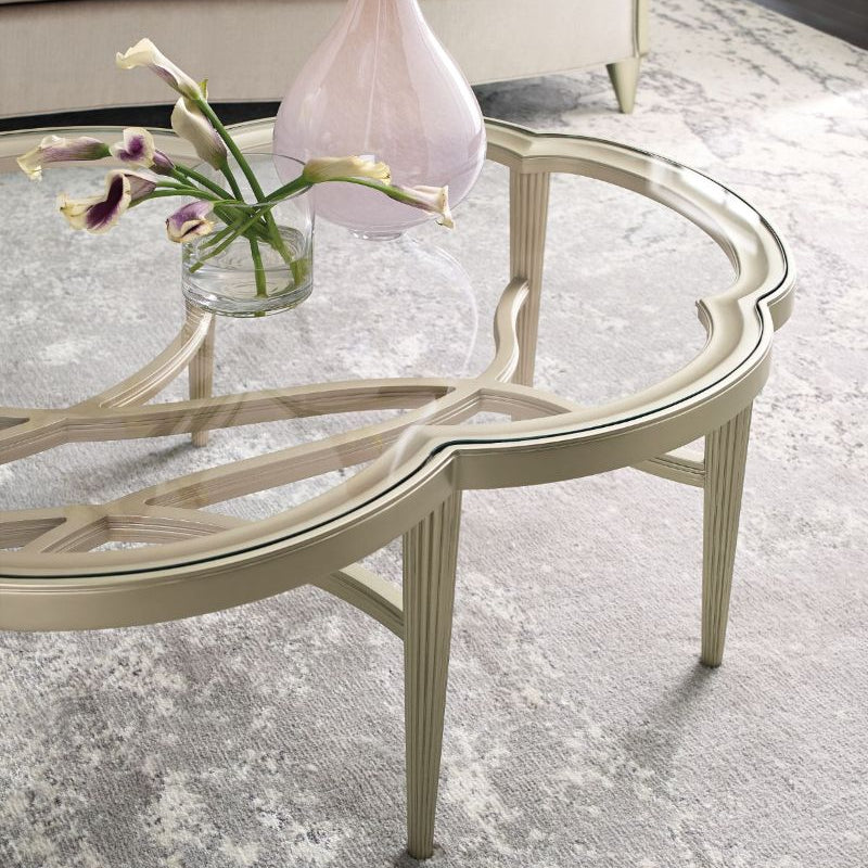 Lillian Oval Coffee Table Caracole 2