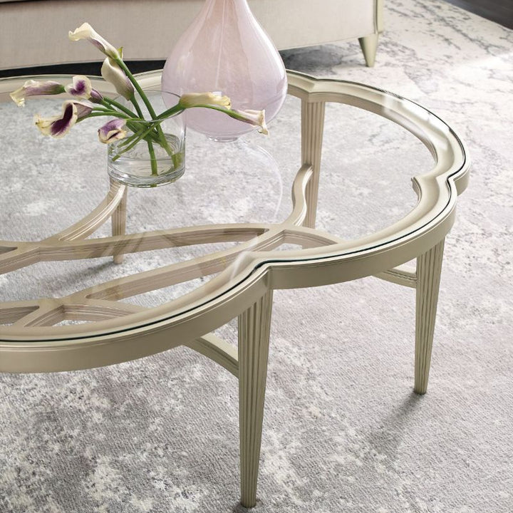 Lillian Oval Coffee Table Caracole 2