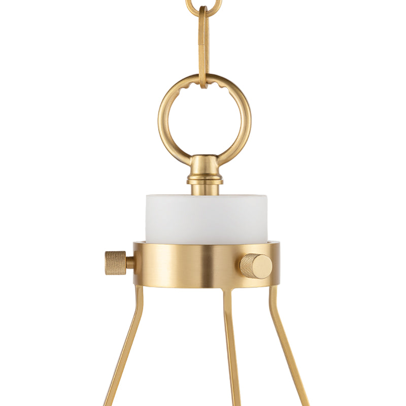 Eldridge Oval Pendant - Aged Brass
