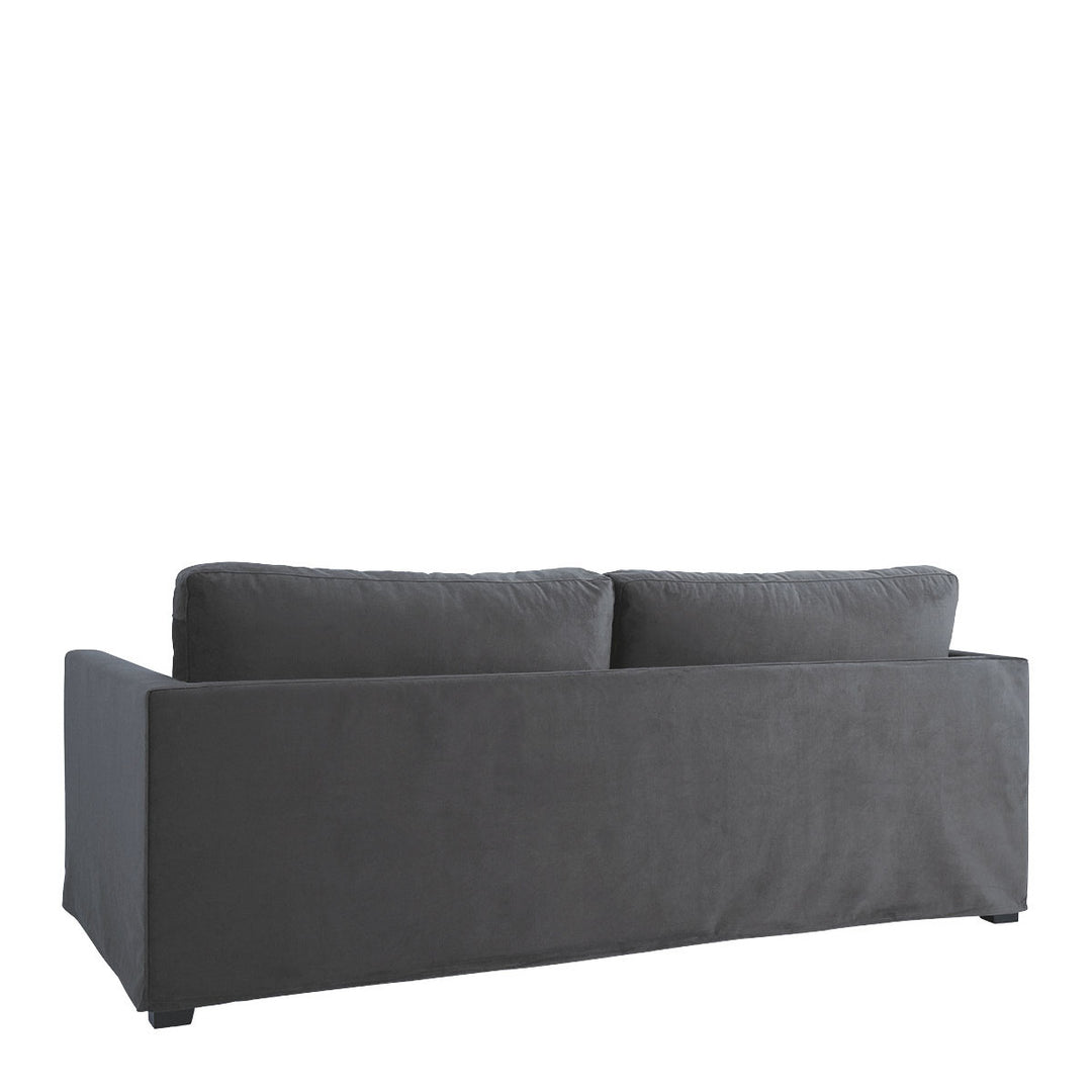 Angie Cotton Velvet Sofa - Dark Grey