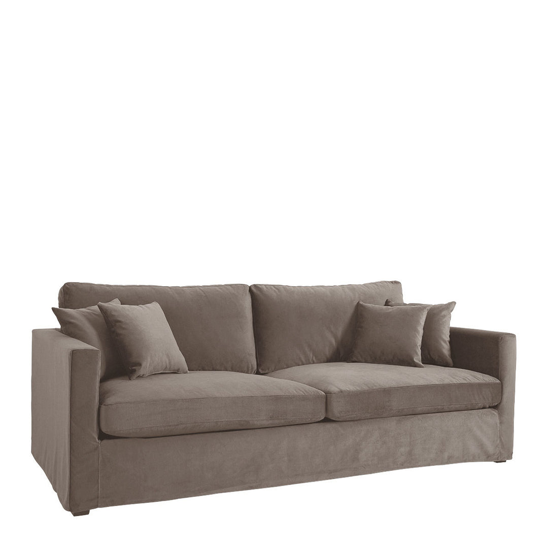 Angie Cotton Velvet Sofa - Taupe