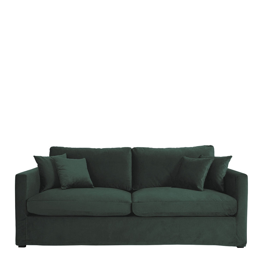 Angie Cotton Velvet Sofa - Forest Green
