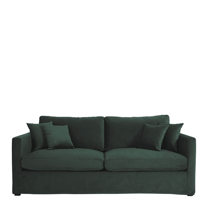 Angie Cotton Velvet Sofa - Forest Green