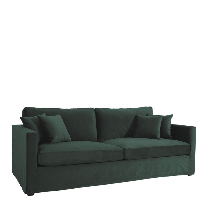 Angie Cotton Velvet Sofa - Forest Green