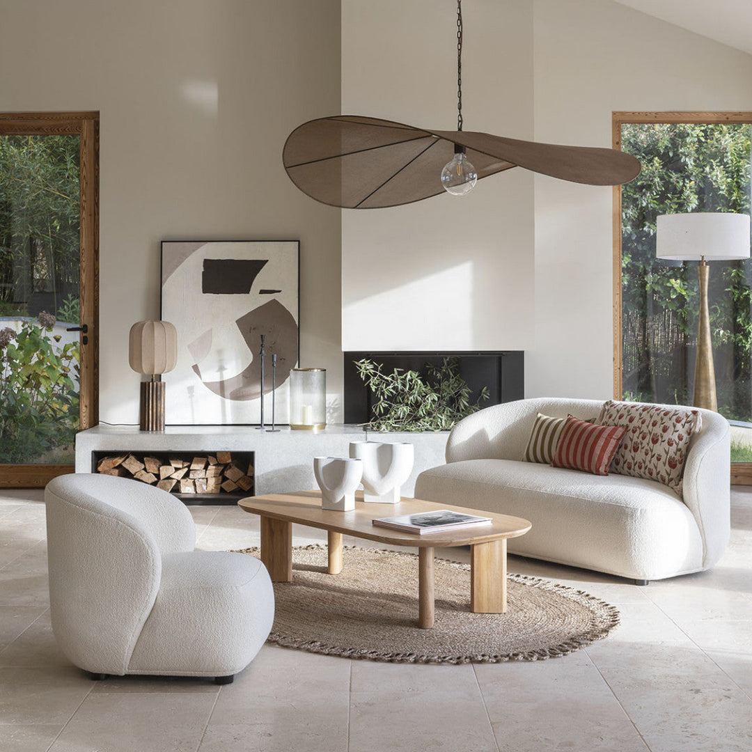 Lisette Boucle Sofa - Cream
