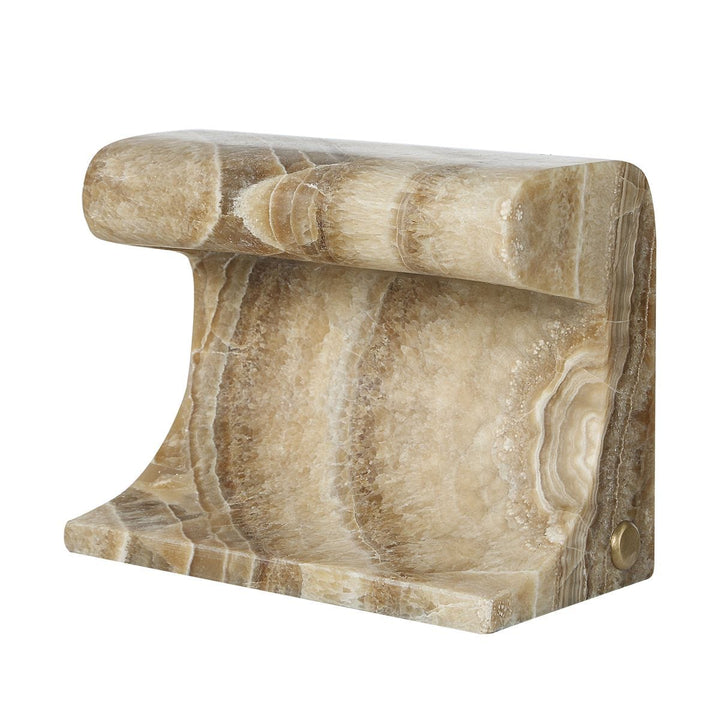 Carved Beam Rechargeable Mini Lamp - Latte Onyx