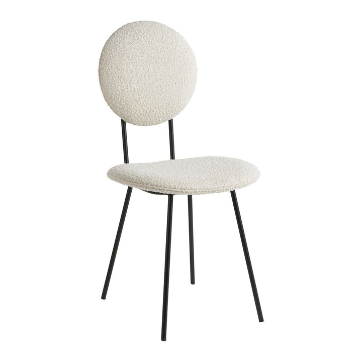 Colette Set of 2 Dining Chairs - Cream Boucle