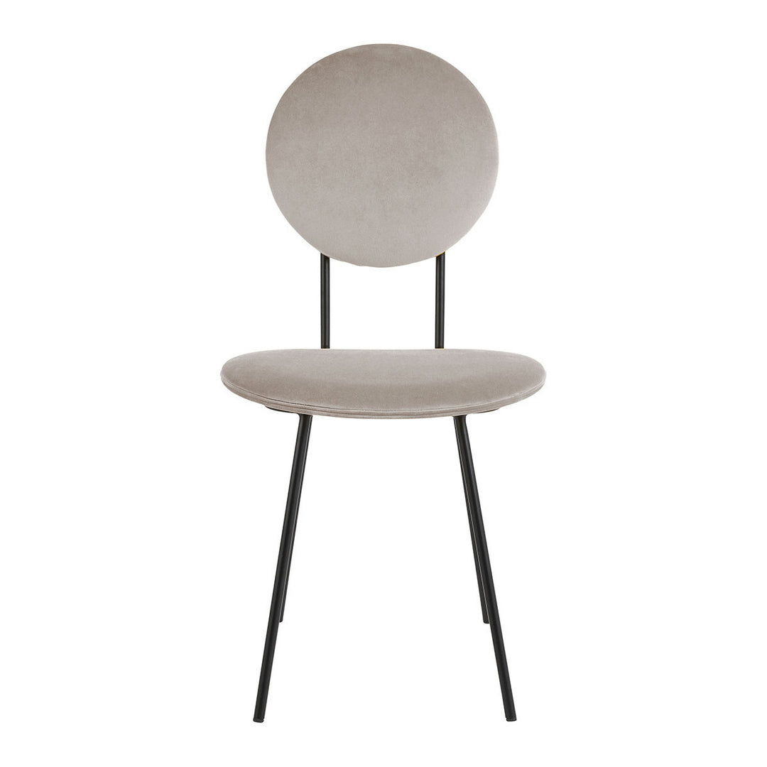 Colette Set of 2 Dining Chairs - Pearl Grey Velvet