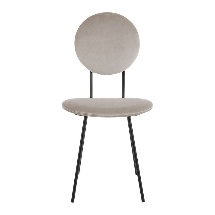 Colette Set of 2 Dining Chairs - Pearl Grey Velvet
