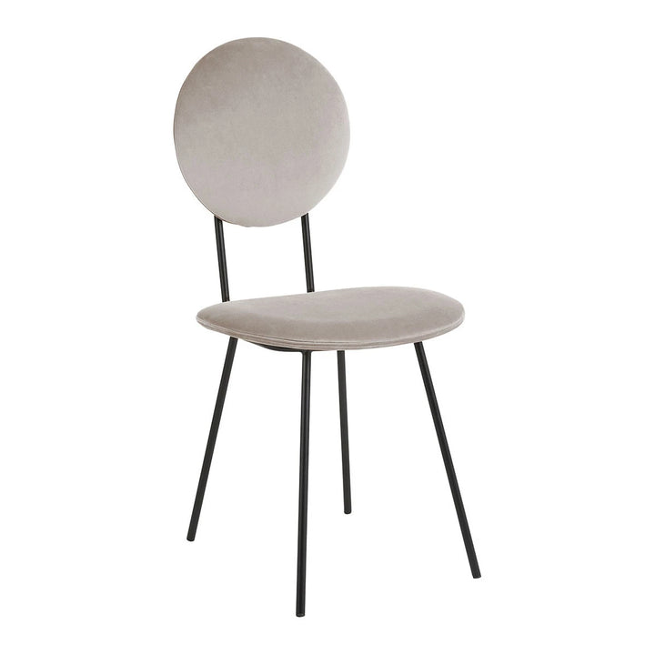 Colette Set of 2 Dining Chairs - Pearl Grey Velvet