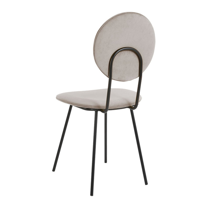 Colette Set of 2 Dining Chairs - Pearl Grey Velvet