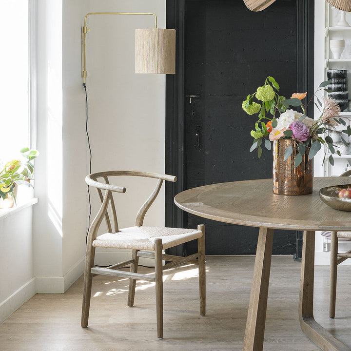 Njord Set of 2 Ash Wood Dining Chairs - Bleached