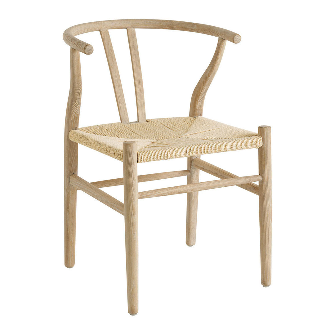 Njord Set of 2 Ash Wood Dining Chairs - Bleached