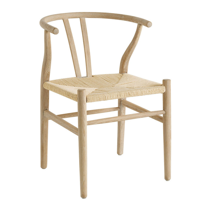 Njord Set of 2 Ash Wood Dining Chairs - Bleached