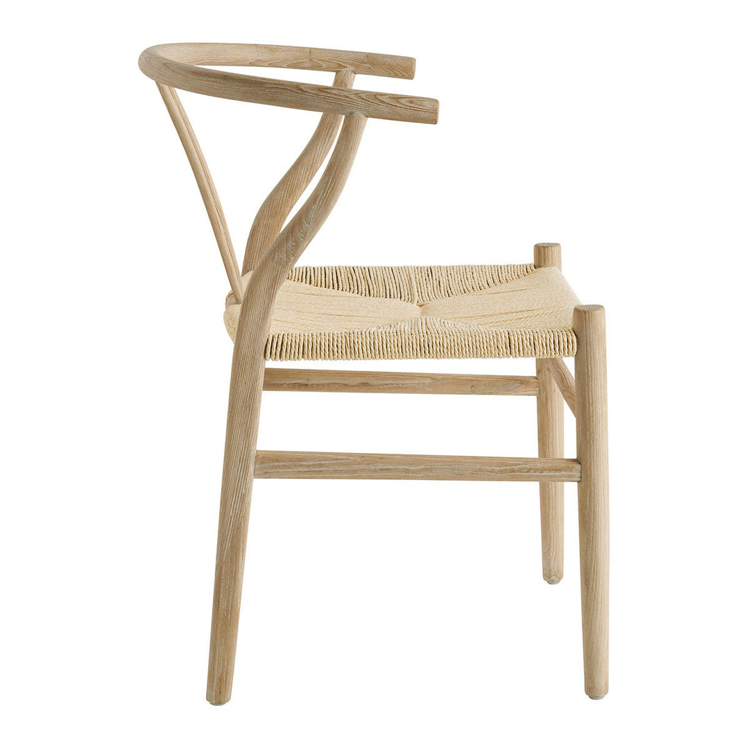 Njord Set of 2 Ash Wood Dining Chairs - Bleached