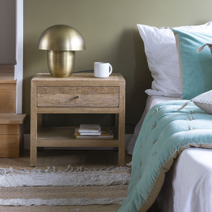 Marcelle Recycled Oak Bedside Table