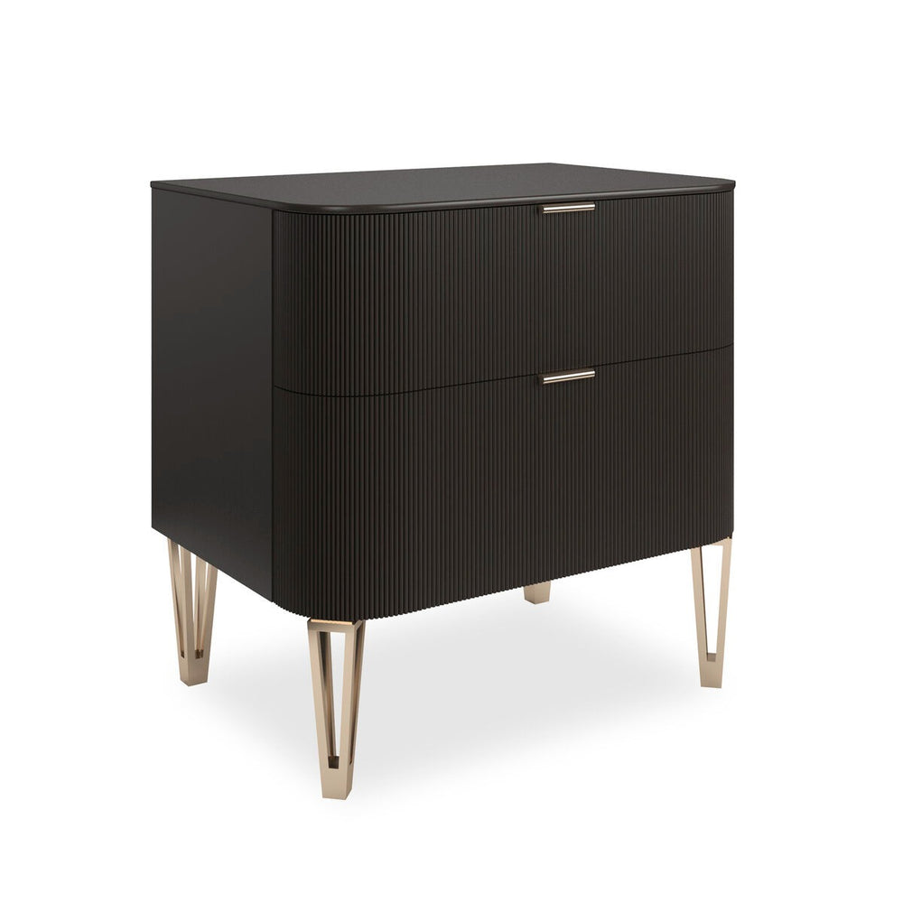 True Love 2 Drawer Small Bedside Table - Chocolate Caracole 2