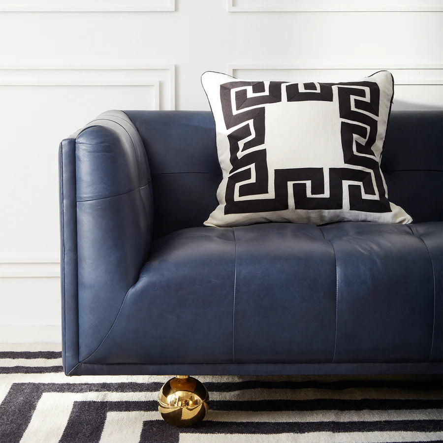 Claridge Sofa - Brogue Navy Leather Design Maven 3