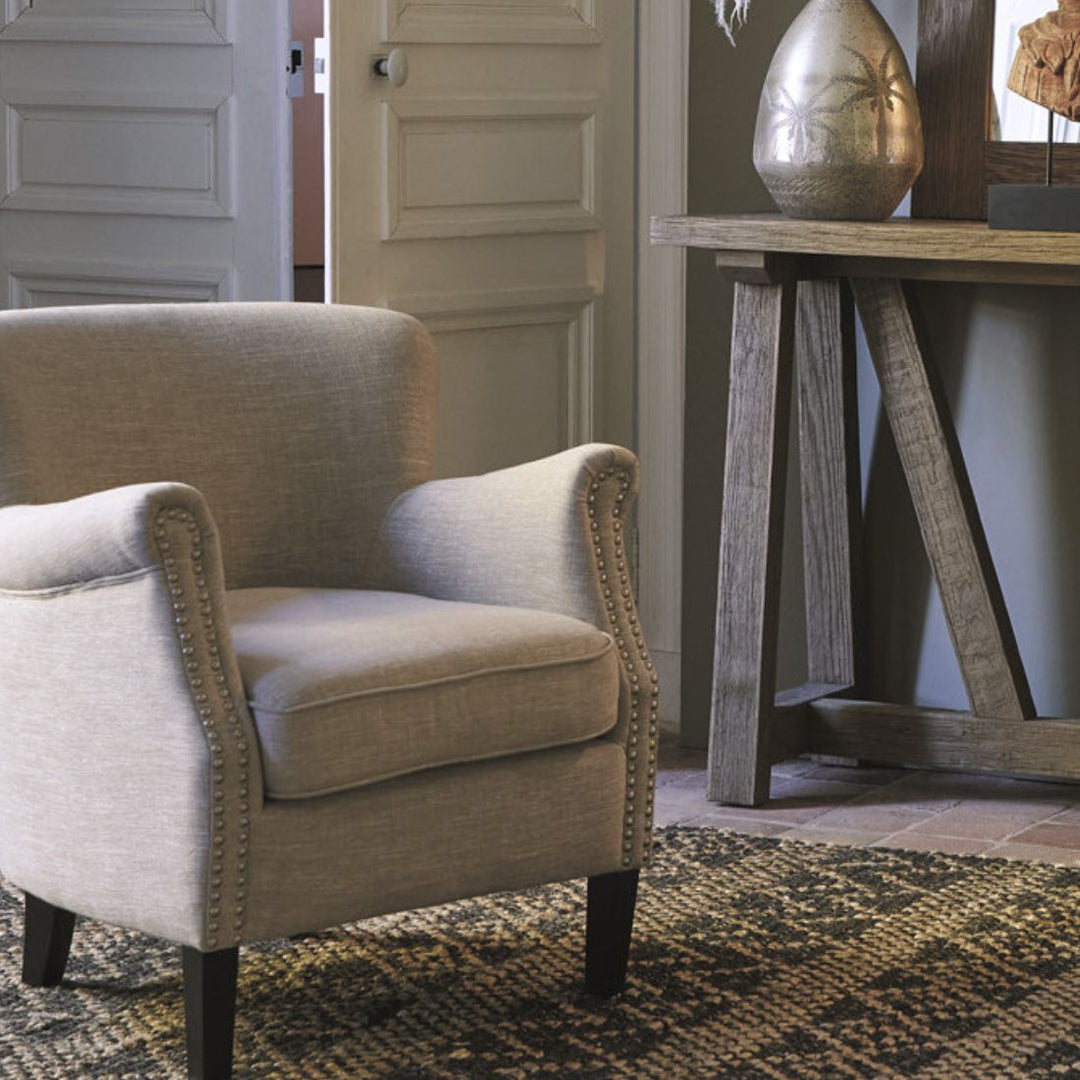 Claude Arm Chair - Beige Linen Blend