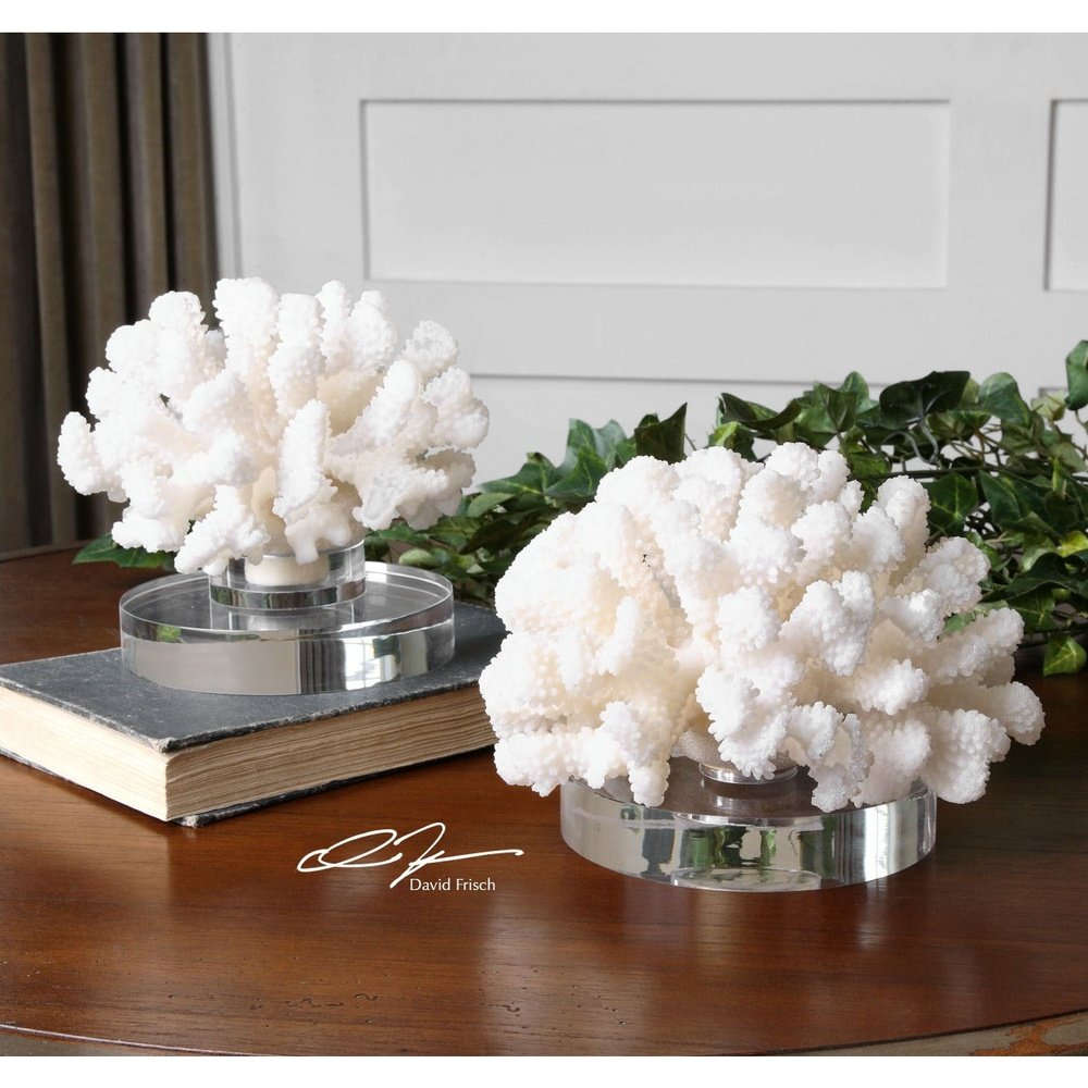 Uttermost Hard Coral Sculptures - Set of 2