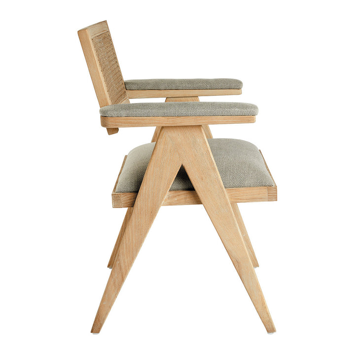 Colby Ash Armchair - Beige Linen
